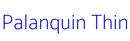 Palanquin Thin шрифт